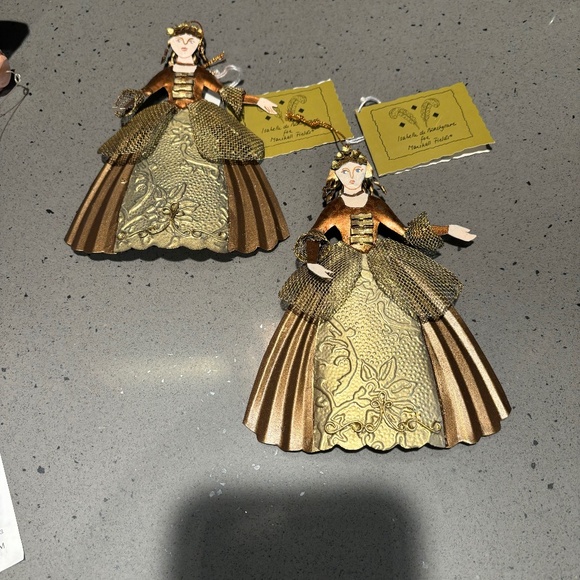2 Rare vintage Isabelle de Borchgrave tin ornaments - Picture 1 of 11